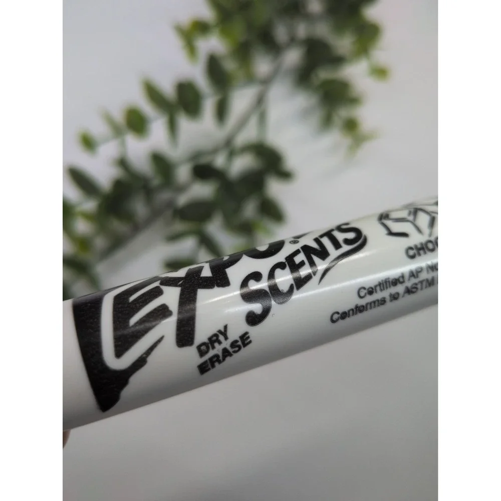 IMPOSSIBLE FIND🌿Expo Dry Erase Markers Black Choco Mint Remarkable Scents*Smell